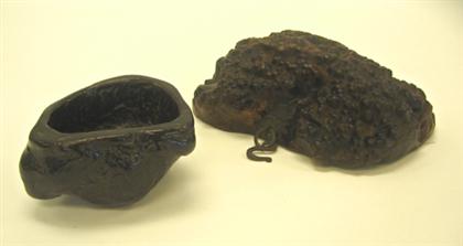 Two Chinese wood bowls  qing