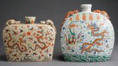 TWO CHINESE WUCAI AND FAMILLE