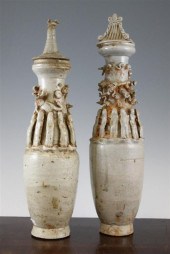 Two Chinese yingqing funerary