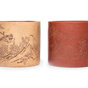 Two Chinese Zisha Yixing Pottery