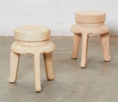 TWO CHINOISERIE STOOLSTwo Chin