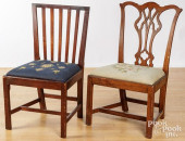 TWO CHIPPENDALE MAHOGANY DININ