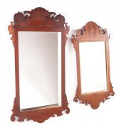 TWO CHIPPENDALE MAHOGANY MIRRO