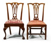 Two Chippendale side chairs