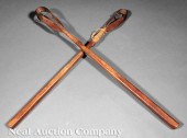 Two Choctaw Bentwood Stickball