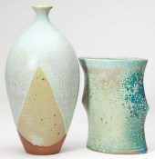 Two Chris Luther Pottery Vases