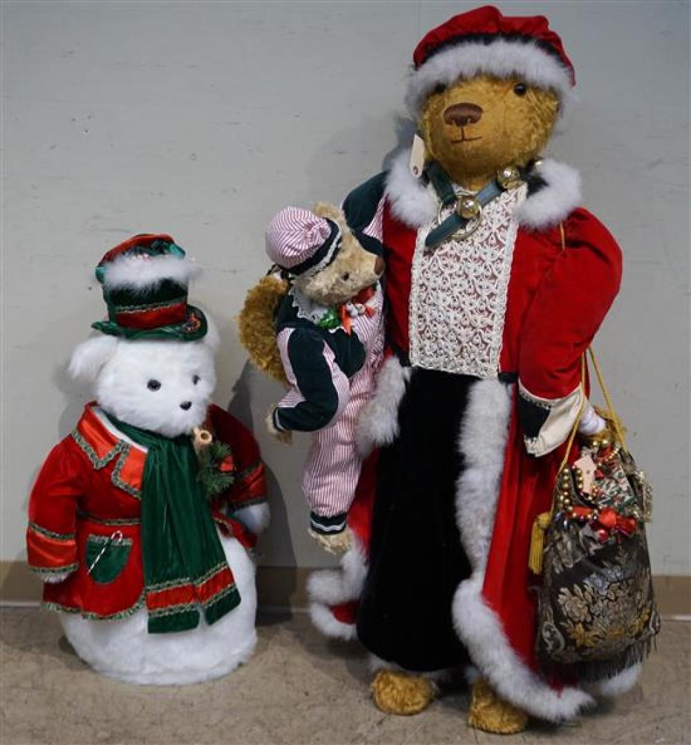 TWO CHRISTMAS STUFFED BEARSTwo