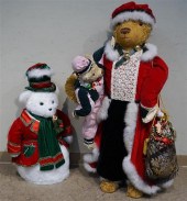 TWO CHRISTMAS STUFFED BEARSTwo