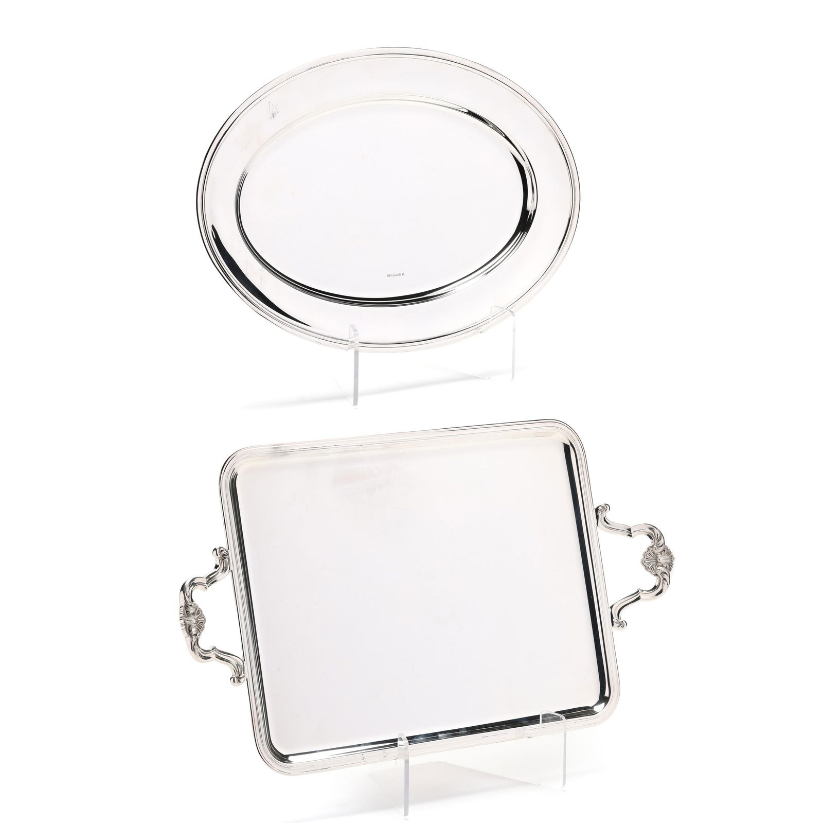TWO CHRISTOFLE SILVER-PLATED