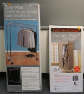 TWO CHROME FINISH GARMENT RACK