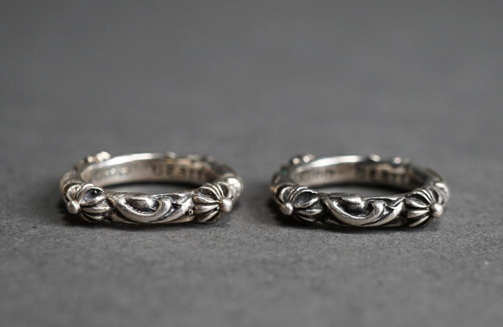 TWO CHROME HEARTS STERLING SILVER