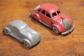 TWO CHRYSLER AIRFLOW TOYS.  Am