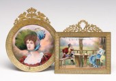 TWO CIRCA 1900 FRENCH ENAMEL O