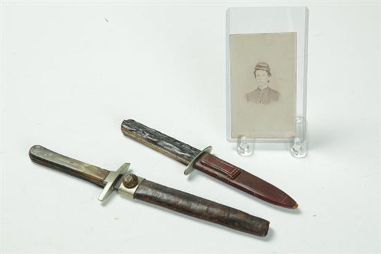 TWO CIVIL WAR ERA KNIVES.  England