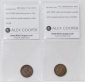 TWO CIVIL WAR TOKENS - WAR FIG