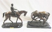 TWO CLASSIC EQUESTRIAN BRONZE