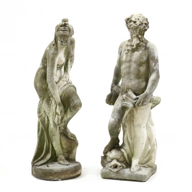 TWO CLASSICAL STYLE CAST STONE