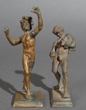 TWO CLASSICAL STYLE PATINATED