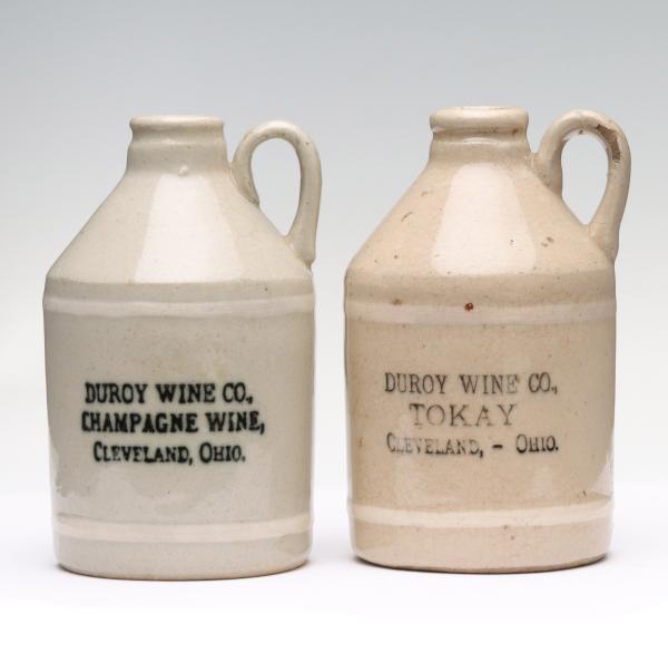 TWO CLEVELAND OHIO STONEWARE MINI