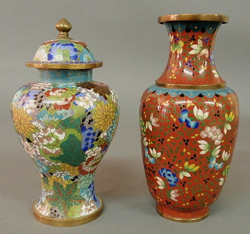 Two cloisonn? vases 20th c. each