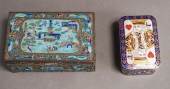 TWO CLOISONNé BOXESTwo Cloison