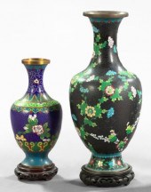Two Cloisonne Vases,  one a la