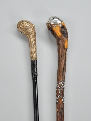 Two Club Shape Walking Sticks First
