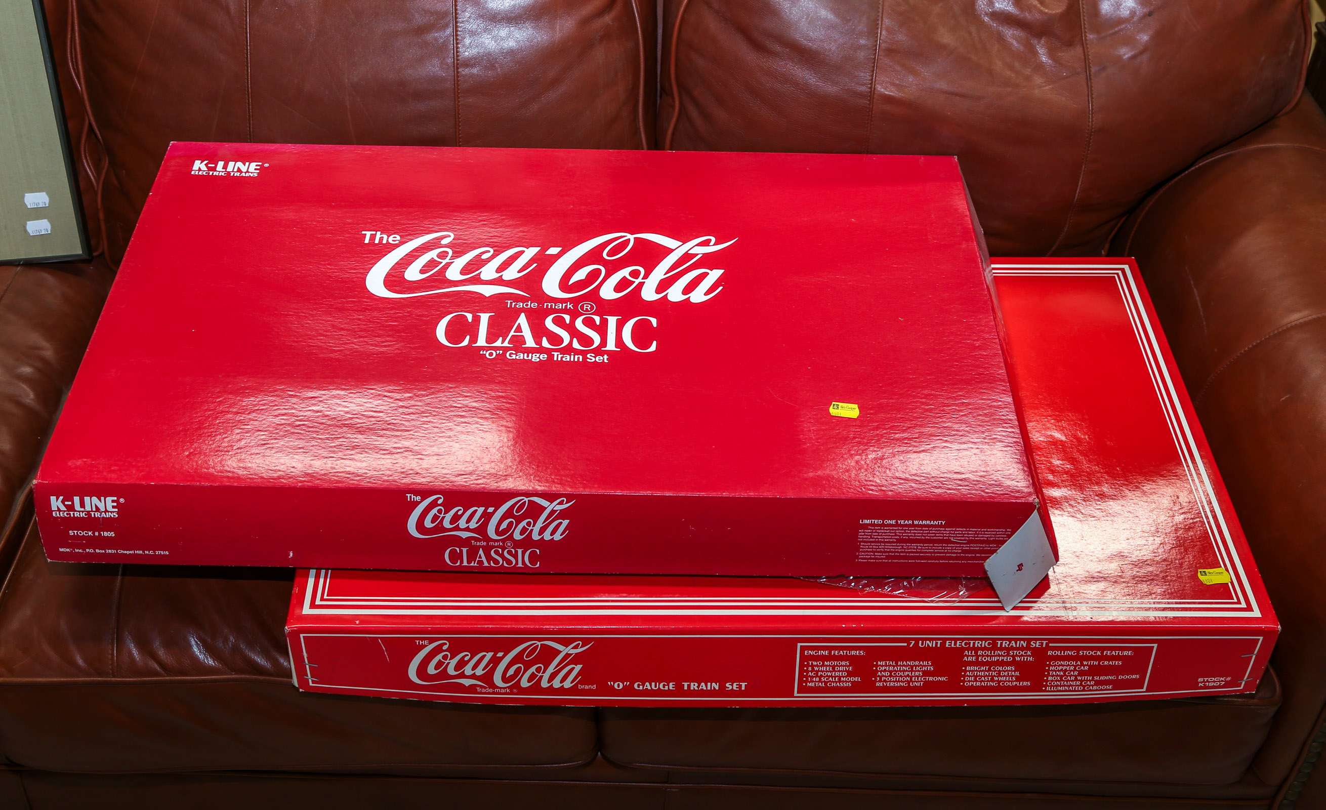TWO COCA COLA BOXED "O" GAUGE TRAIN