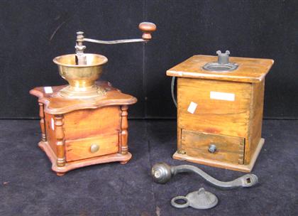 Two coffee grinders      H. 9 in.