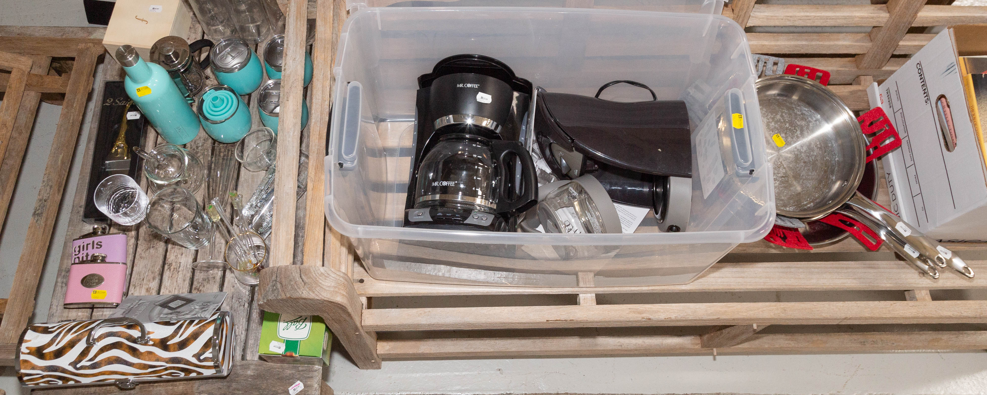 TWO COFFEE MAKERS, PANS, ASSORTED