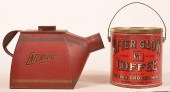 TWO COFFEE TINS.Two Coffee Tin