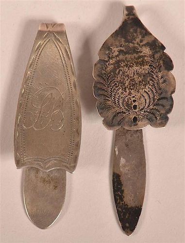 TWO COIN SILVER CHATELAINE