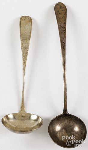 TWO COIN SILVER LADLESTwo coin