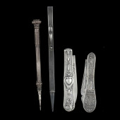 TWO COIN SILVER POCKET KNIVES