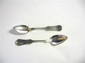 Two coin silver table spoons