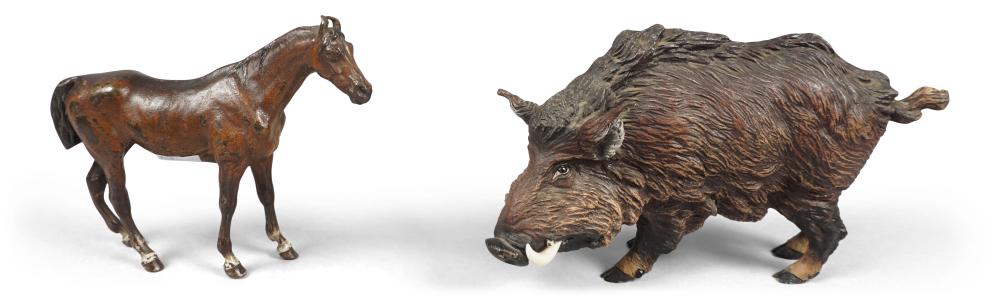 TWO COLD PAINTED BRONZE FIGURES