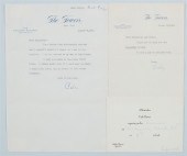 TWO COLE PORTER TYPED LETTERS,