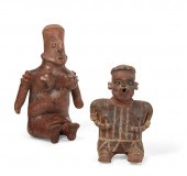 TWO COLIMA STYLE POTTERY FIGUR