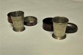 TWO COLLAPSIBLE DRINKING CUPS.