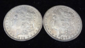 TWO COLLECTIBLE MORGAN 90% SIL