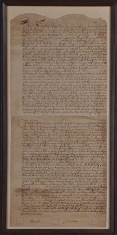 TWO COLONIAL AMERICAN INDENTUR