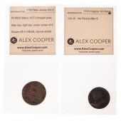 TWO COLONIAL COINS 1) 1786 New