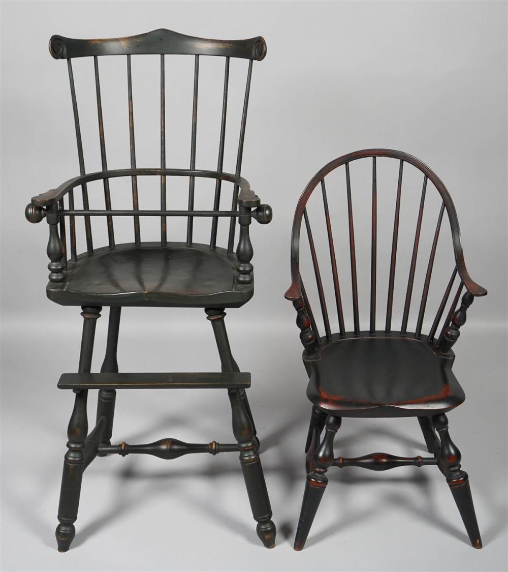 TWO COLONIAL STYLE WARREN CHAIR