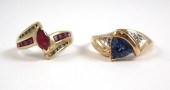 TWO COLOR GEMSTONE, DIAMOND AN