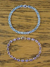 TWO COLOR GEMSTONE TENNIS BRAC