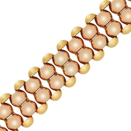 Two-Color Gold Bracelet 	 