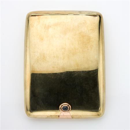Two-Color Gold Cigarette Case 	 