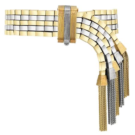 Two-Color Gold Tassel Slide