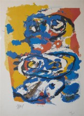 two color lithographs  KAREL A