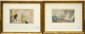 TWO COLOR LITHOGRAPHS OF DR. S